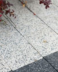 Изображение мытой комбинированной тротуарной бетонной плитки Polbruk Napoli