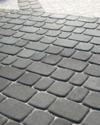Изображение гладкой тротуарной бетонной плитки Polbruk Nostalite комбинированной